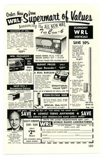 QST Ham Radio Magazine Print Ad "WRL Supermarket of Values- Tech Ceiver-6"(7/61)