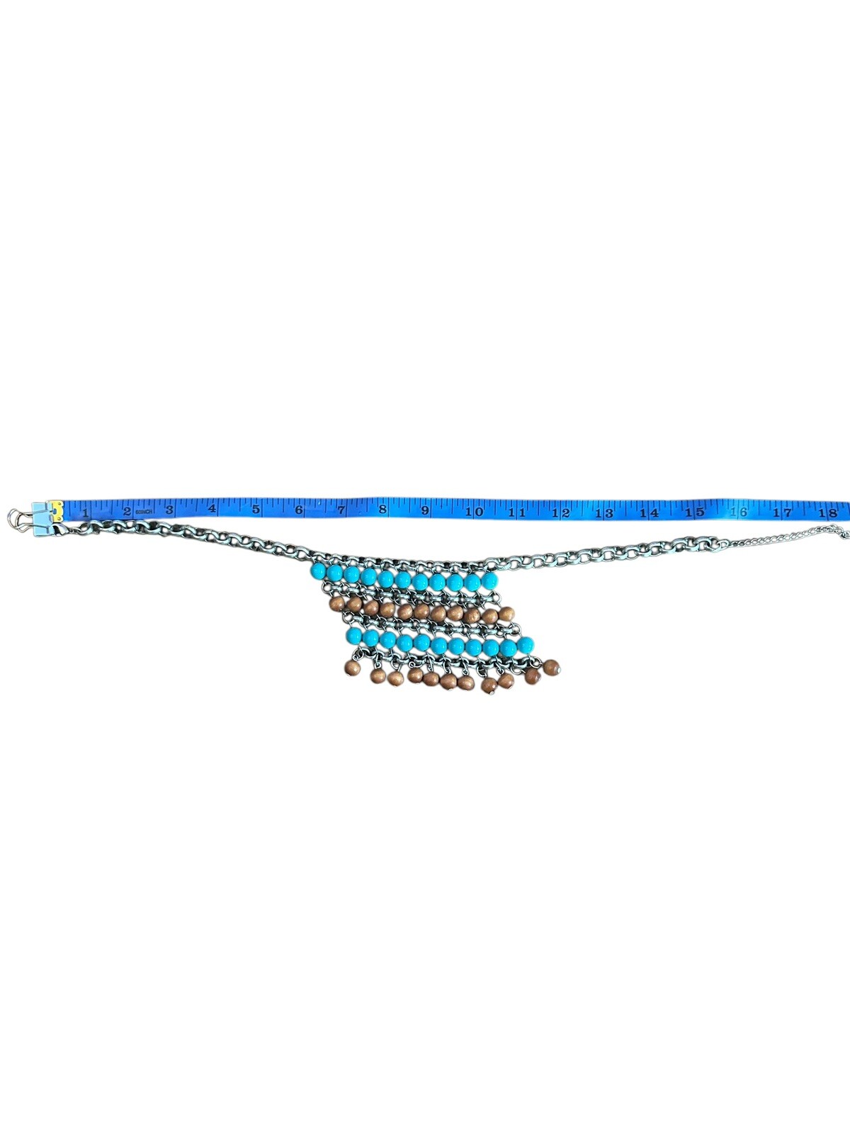 BCBGeneration Chain Beads Bib Statement Necklace … - image 6