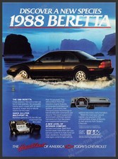 Chevrolet Beretta 1980s Print Advertisement Ad 1987 Discover A New Species