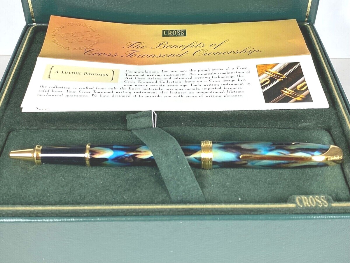 cross ピナクル ピーコックブルー ボールペン CROSS PINNACLE PEACOCK BLUE SP ROLLERBALL PEN W/ 22K GOLD