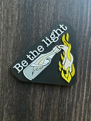 DIAMONDBACK DESIGNS “Be The Light” Molotov Cocktail PVC Morale Patch by DBack Designs