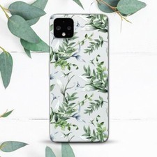 Aesthetic Green Leaves Clear Case For Google Pixel 2 3 3a 4 4a 5 6 7 8 XL