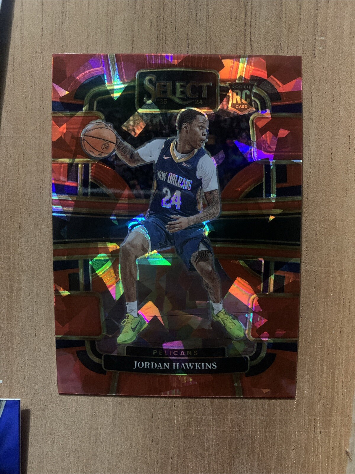 2023-24 Panini Select Jordan Hawkins Red Cracked Ice Rookie Card #72 Pelicans