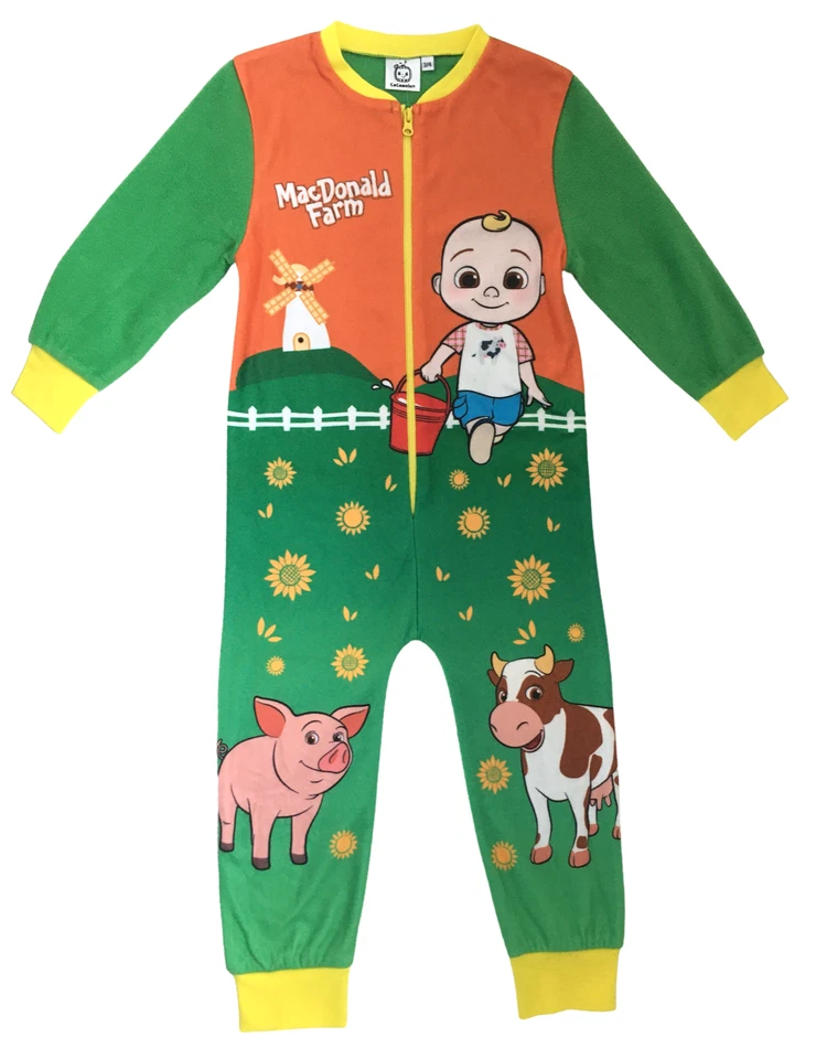 Jungen COCOMELON Schlafanzug, Pyjama, PJS, all in one 12mths - 4 Jahre Microfleece