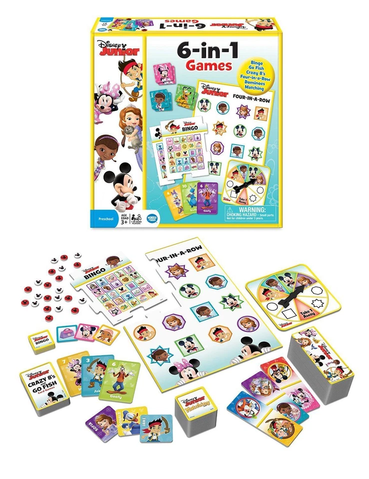 Wonder Forge Disney Junior 6 In 1 Classic Games Kids Children Fun Games - Image 2 of 2
