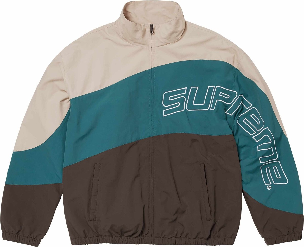 Supreme SS24 Curve Nylon Embroidered Track Jacket Brown Size