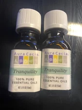 Aura Cacia Tranquility  Oil Blend Pure Essential Oil .5 fl  oz Spa 2 Pack