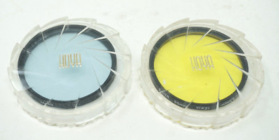 Vintage Hoya 55mm Y (k2) Yellow Blue 82A Lens Filter with Case Japan