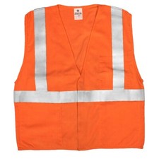 12 Pack High Visibility Reflective Class II Ansi Safety Vest Orange 1.75 Vest
