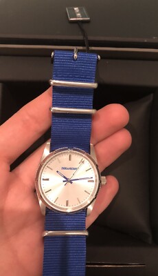 Zadig & Voltaire Uhr Unisex Silber Royal Blau Neuwertig