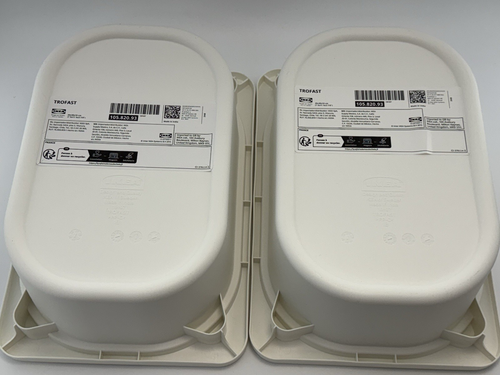 Lot of 2 IKEA Trofast White Toy Storage Bin Box 7 ¾x11 ¾x3 7/8 " New - Picture 6 of 7