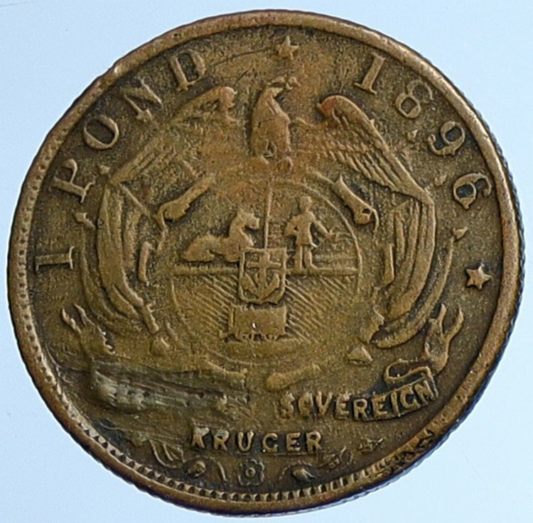 1896 SOUTH AFRICA President Johannes Paul Kruger Antique OLD 1