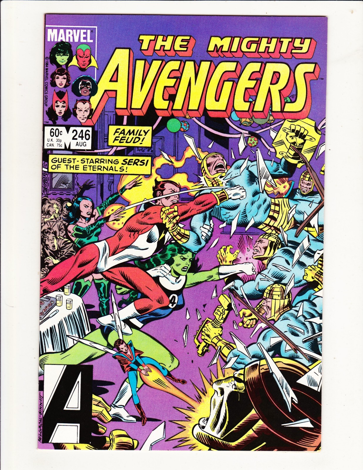 AVENGERS #246 MARVEL 1984 SHE-HULK STARFOX 1ST MARIA RAMBEAU SERSI ...