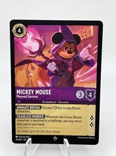 Disney Lorcana TCG X1 MICKEY MOUSE Wayward Sorcerer Super Rare 51/204 EN 1 2023