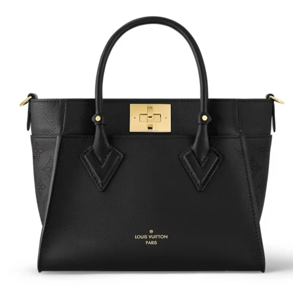 LOUIS VUITTON LV On My Side PM M21546 Black Leather Women Handbag 