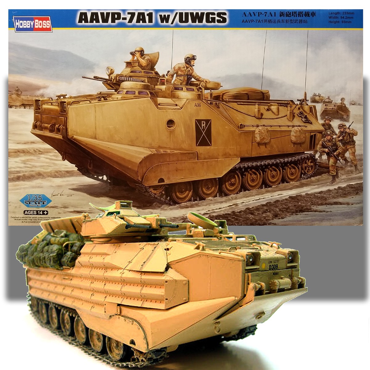 HOBBY BOSS 1/35 AAVP-7A1 W/UWGS MODELKIT | eBay