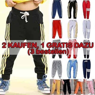 Kinder Jungen Mädchen Trainingshose Jogginghose Freizeithose Sporthose Hose Neu