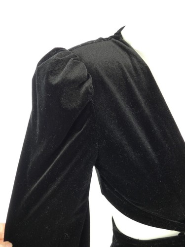 MISSPAP Dress Black Velvet Cut Out Ring Detail Party Formal Going Out size S - Picture 7 of 17