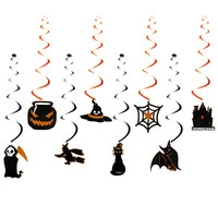 8 Spiral Wirbel Halloween DeckenhäNger Mit Grusel Motiven HäNge Deko Party