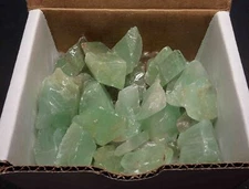 Green Calcite Box 1/2 Lb Bright Green Natural Crystal Chunks Mineral Specimens