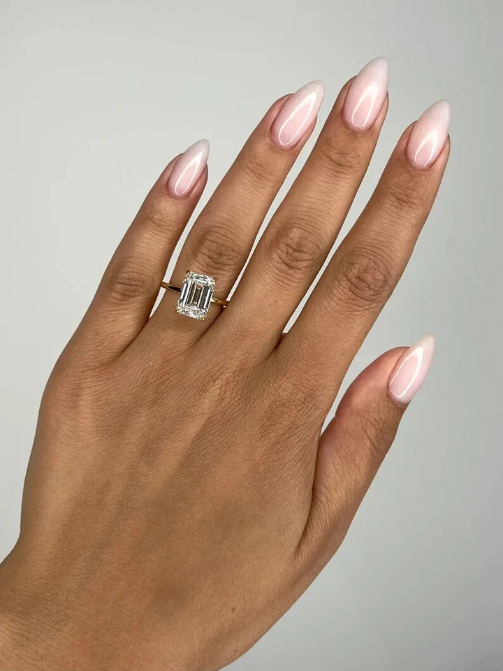 Bague cadeau femme certifiée or jaune 10 carats diamant cultivé en laboratoir... - Photo 2/4