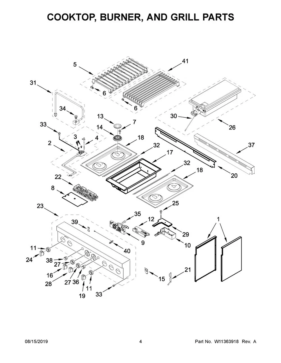 Whirlpool WFG505M0BS3 Parts List Coast Appliance Parts, 44 OFF