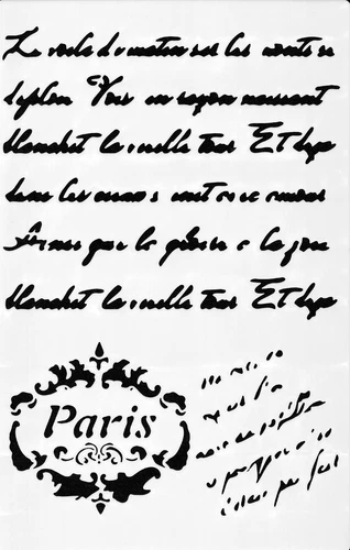 Schablonen Basteln Textilien Schablone Wand Malen Tupfen Brief Post Paris 3436