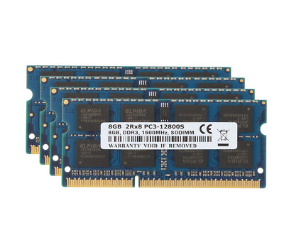 DDR3 RAM 32 GB 4X GB PC3-12800 SODIMM 1600Mhz RAM Laptop Memory