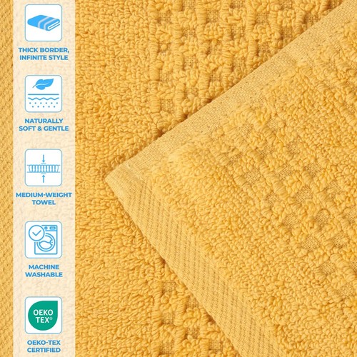 Playa Zero Twist Cotton Solid Waffle Textured Bathroom Bath Sheets, Set of 2 - Picture 19 of 55