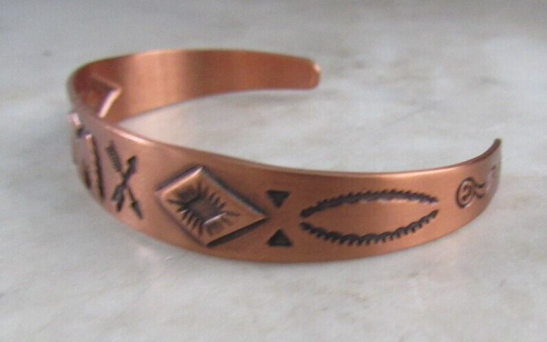 Vintage Native American Solid Copper Eagle Or Thu… - image 2