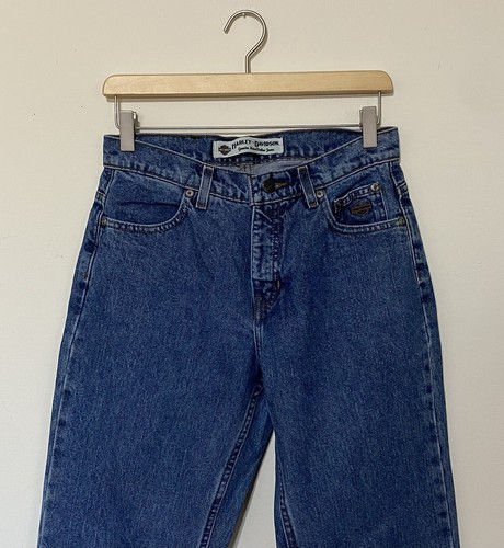 Harley Davidson Jeans Women Size 4 Motorcycle Denim Straight Leg Blue Indigo NWT - Picture 4 of 12