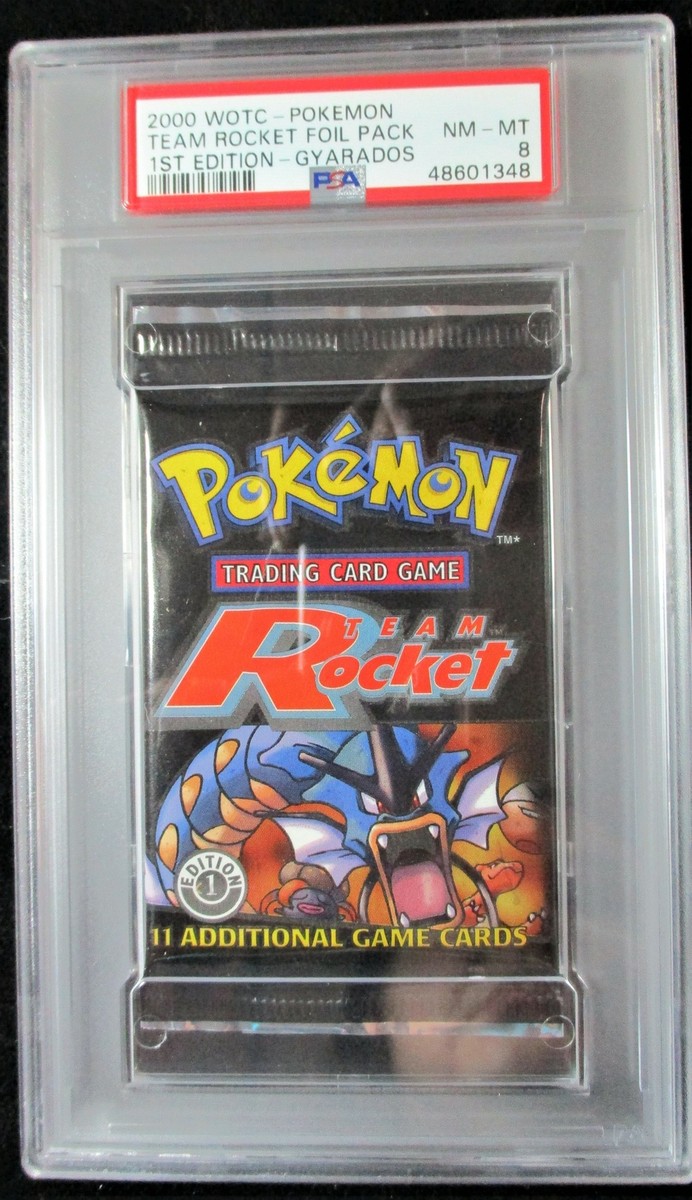 Team Rocket 1st Ed. PSA 8 Gyarados (1348) Graded Booster Pack