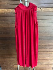 MANGO Red Sleeveless Dress with Tie Back Size M Women's