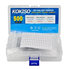 500 Pcs 50 Values SMD Transistor, Diode, MOS Assortment Kit, Sample Box