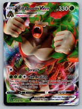 pokemon card rillaboom vmax price 18/192 |Vivid Imagination Cards and Collectibles [Grass][Grass][Grass][Colorless] Max Beating 130+ You may discard up to 3 [Grass] Energy from this Pokemon Rillaboom VMAX (Secret) - SWSH02:
