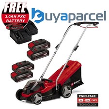 Image of Einhell Cordless Twin 18v 36v Lawnmower 33cm Cut Brushless Power X Change 4x2.5