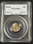 1954-S Roosevelt Dime - PCGS MS67