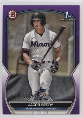 2023 Bowman Prospects Purple 95/250 Jacob Berry #BP-108 0m4r