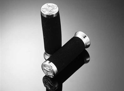 Handgriffe Schwarz Custom Grips 7/8 '' (22mm) Bobber Chopper Yamaha Honda