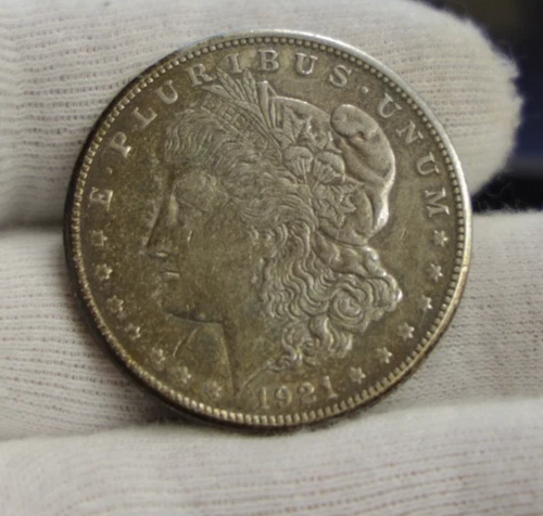 1921 S US Morgan Silver Dollar $1 (Cleaned) XF