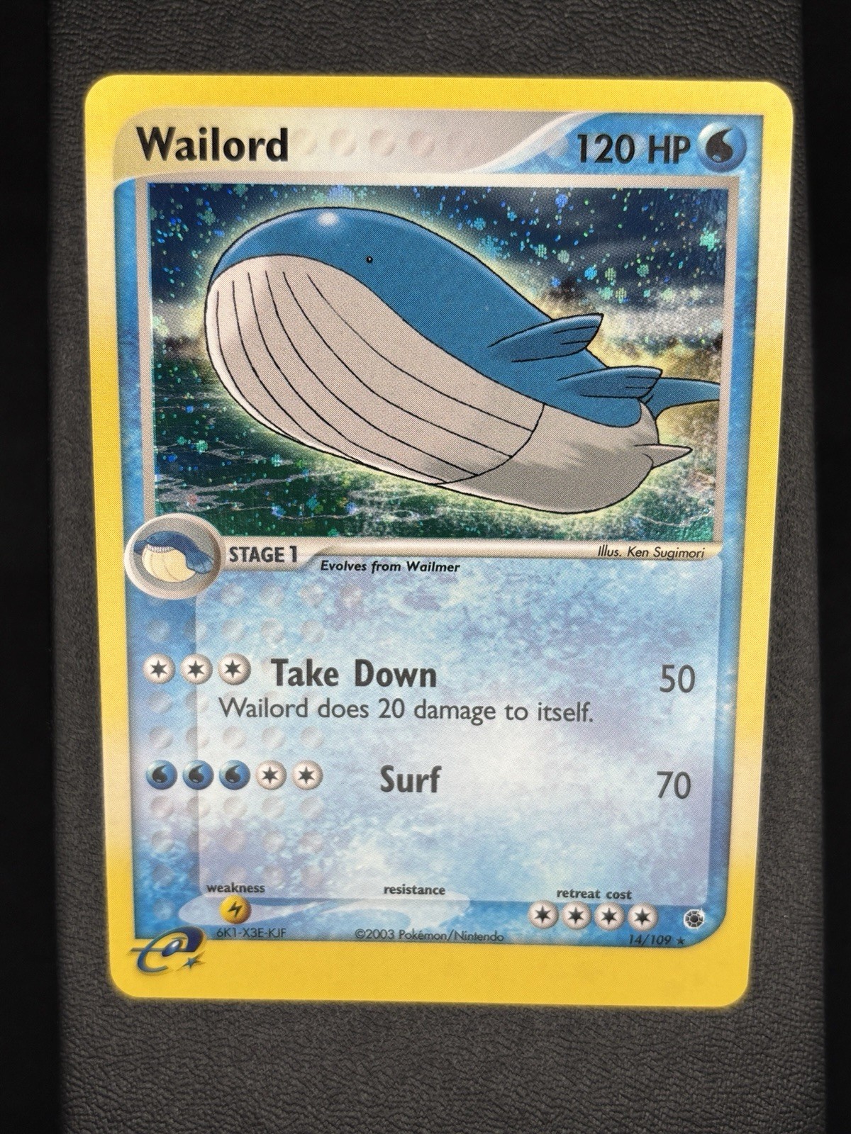 Wailord 14/109 Ruby and Sapphire Holo Pokemon TCG Mint