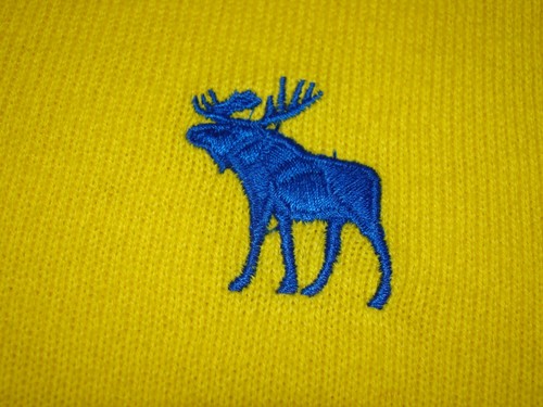 NWT Abercrombie & Fitch Muscle Mens Small V-Neck Cotton Cashmere Yellow Sweater - Picture 2 of 7