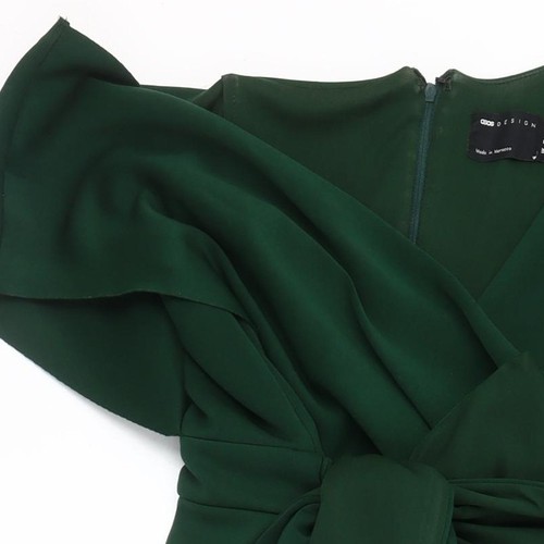 ASOS DESIGN Green Jumpsuit, Women, Size 20, Belted, Off Shoulder - Imagen 8 de 12