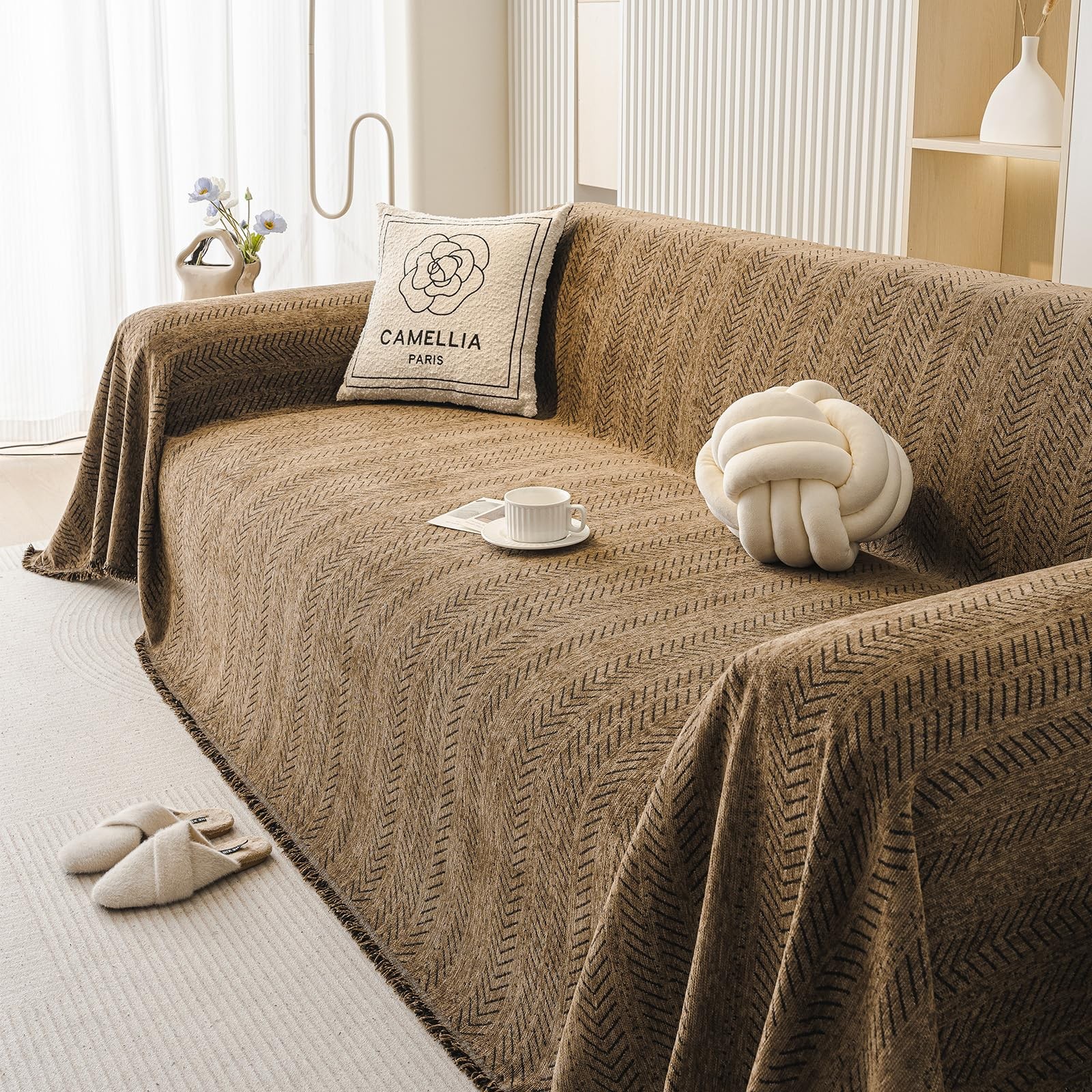 With Herringbone Pattern And Tassel Edges, Thick ...