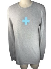Andrew Christian Men’s Large Gray Thermal Waffle Knit Long Sleeve Shirt USA Made