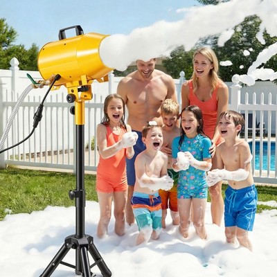 Foam Machine Bubble Cannon w/ Adjustable Angle Stand Outdoor Summer Pool Party