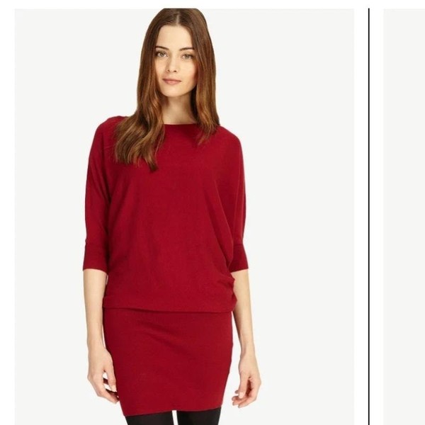 Women Phase Eight Dress Red Viscose 38 / M / 46 #CD26