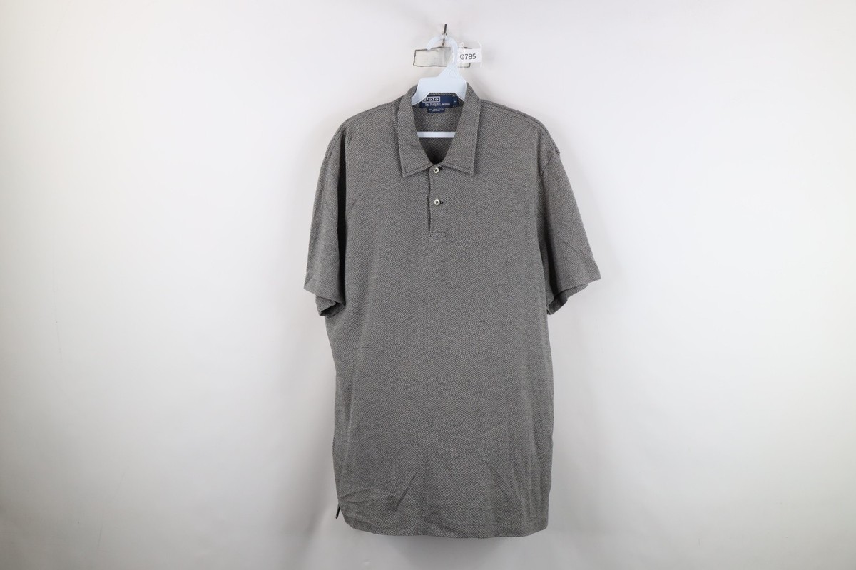 Vintage 90s Ralph Lauren Mens Large Geometric Soft Pima Cotton