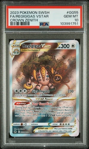 2023 Pokemon Sword And Shield Crown Zenith Regigigas VSTAR Fa PSA 10 #GG55