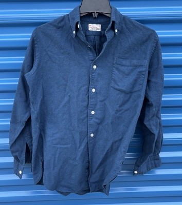 Vtg Alan Paine Clanmoor Sz M wool Blue Button Down Shirt Mens England